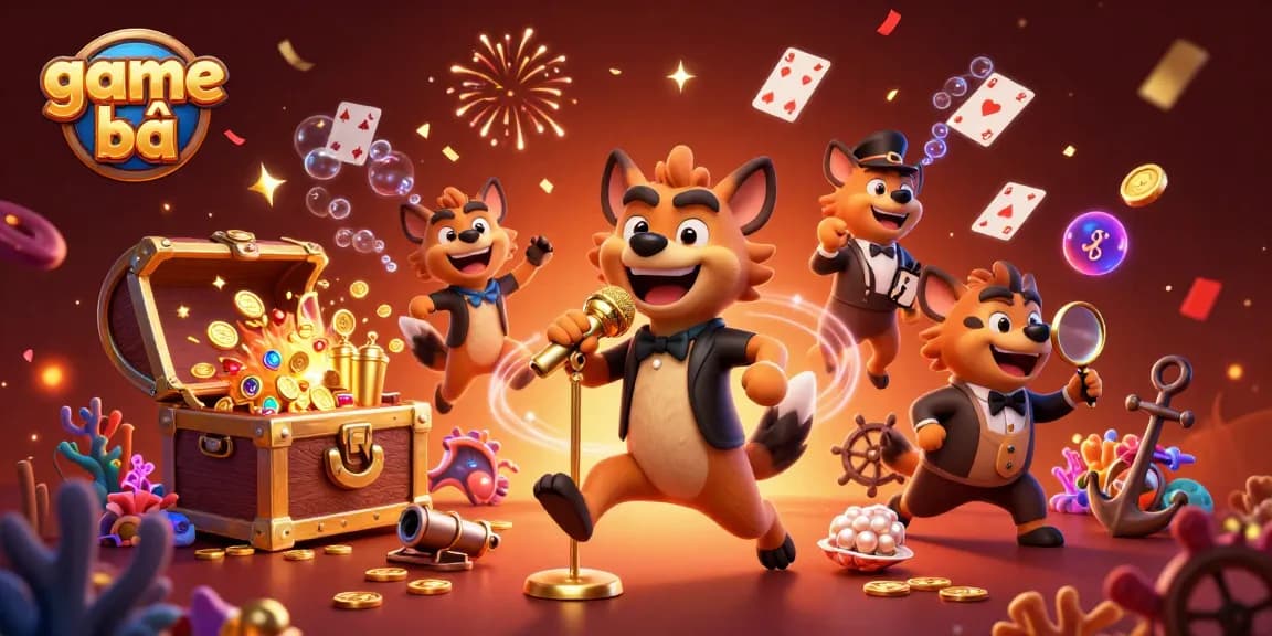 Join the game bài fun with playful hyenas running a comedy casino club, mixing drinks, and checking IDs.