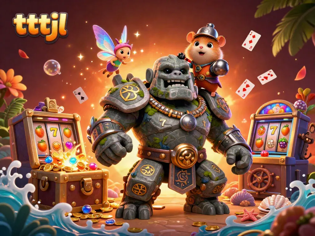 Engage with the tttjl slots as the golem guardian awakens in a magical casino world.