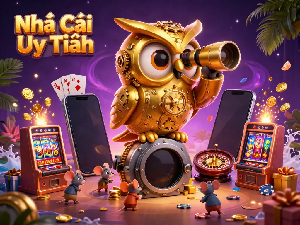 Experience the thrill of Nhà Cái Uy Tín with an integrated casino scene showcasing excitement and fun.