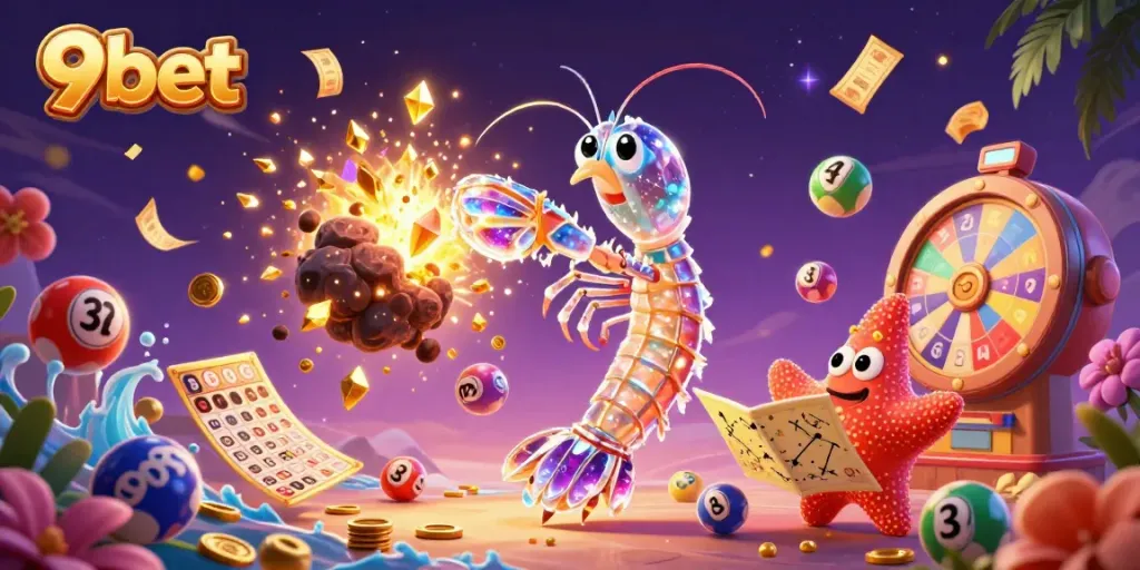 Experience the excitement of winning with 9bet's thrilling casino features in a dynamic 3D casino scene.