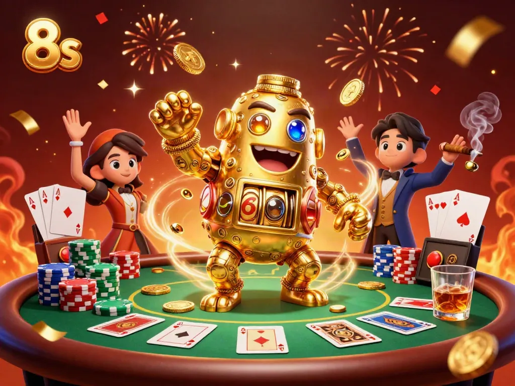 Experience thrilling action at 8s with ancient gold golem bringing luck and excitement.