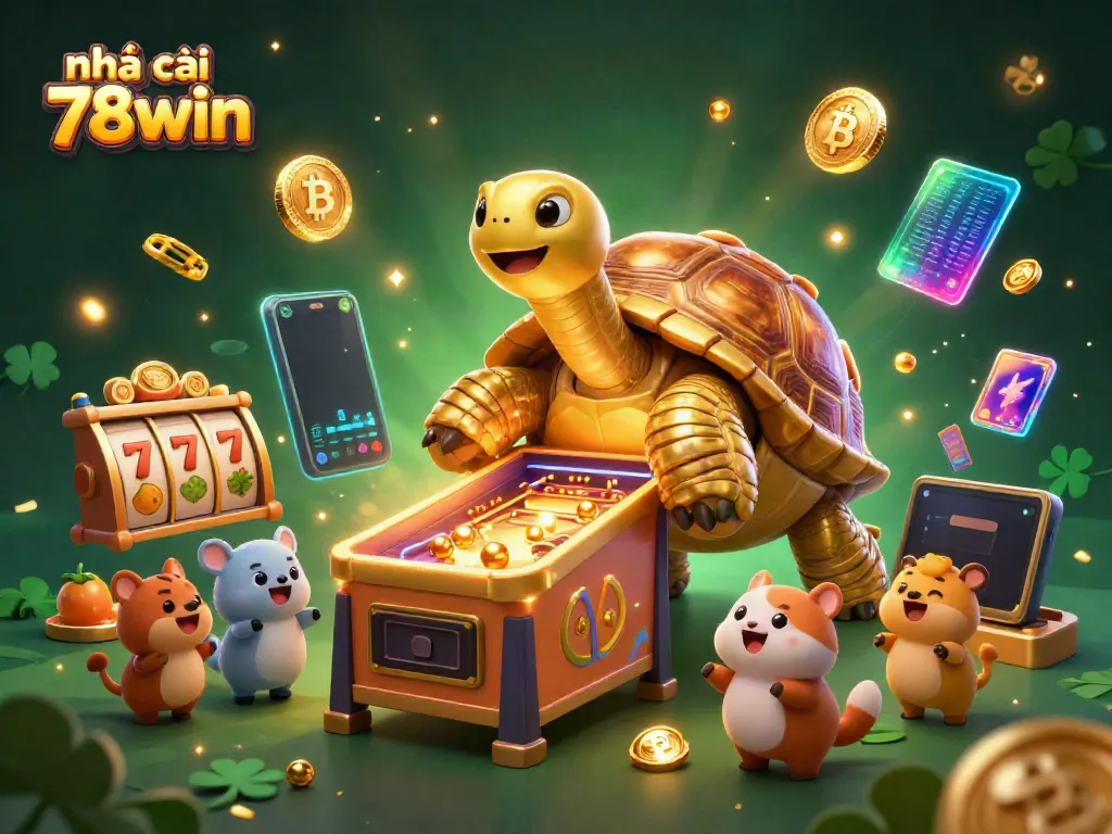 Experience thrilling moments at nhà cái 78win with exciting slot game action featuring a giant tortoise pinball.