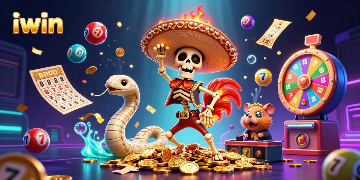 Join the fiesta with iwin's festive 3D cartoon characters celebrating winning moments!
