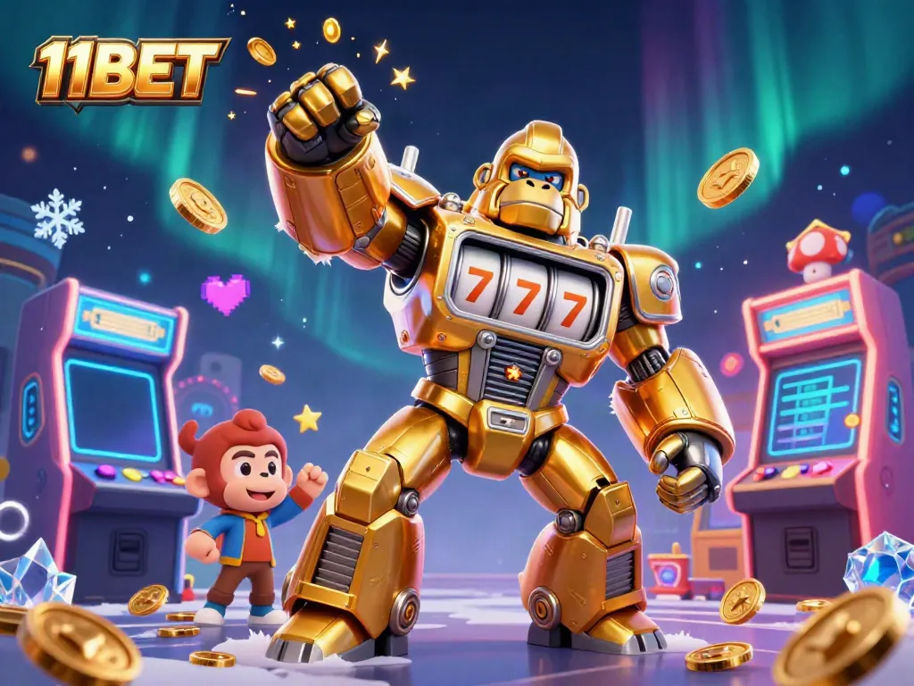 Experience thrilling betting action with 11BET at a vibrant casino-themed scene featuring dynamic elements.