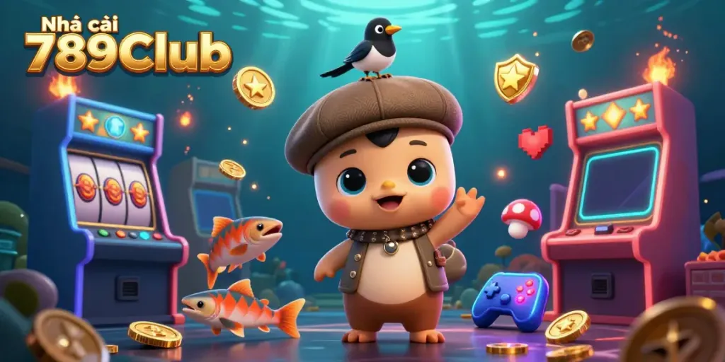 Engage with thrilling games at Nhà cái 789Club, featuring vibrant characters and casino elements.