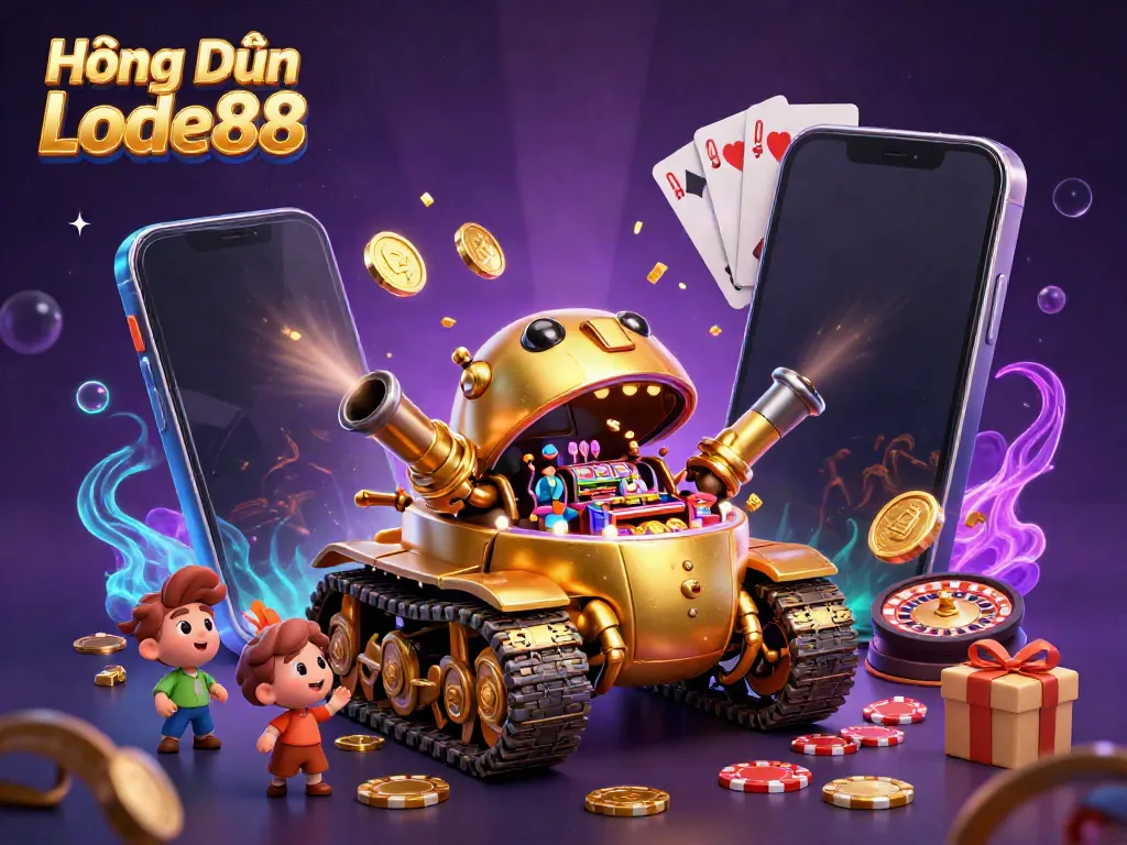 Experience Hướng Dẫn Lode88 with a vibrant and dynamic 3D casino scene showcasing gameplay excitement and engagement.